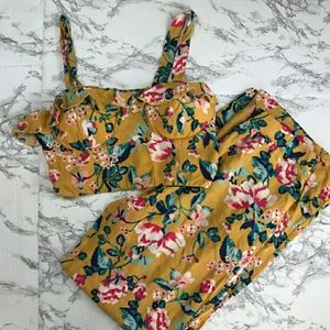 Boho Crop Top & Wide Leg Pants